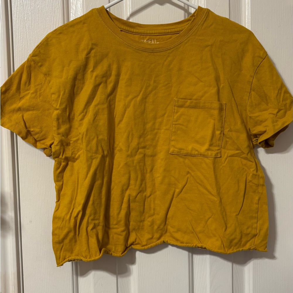 Mustard Yellow Cropped T-Shirt